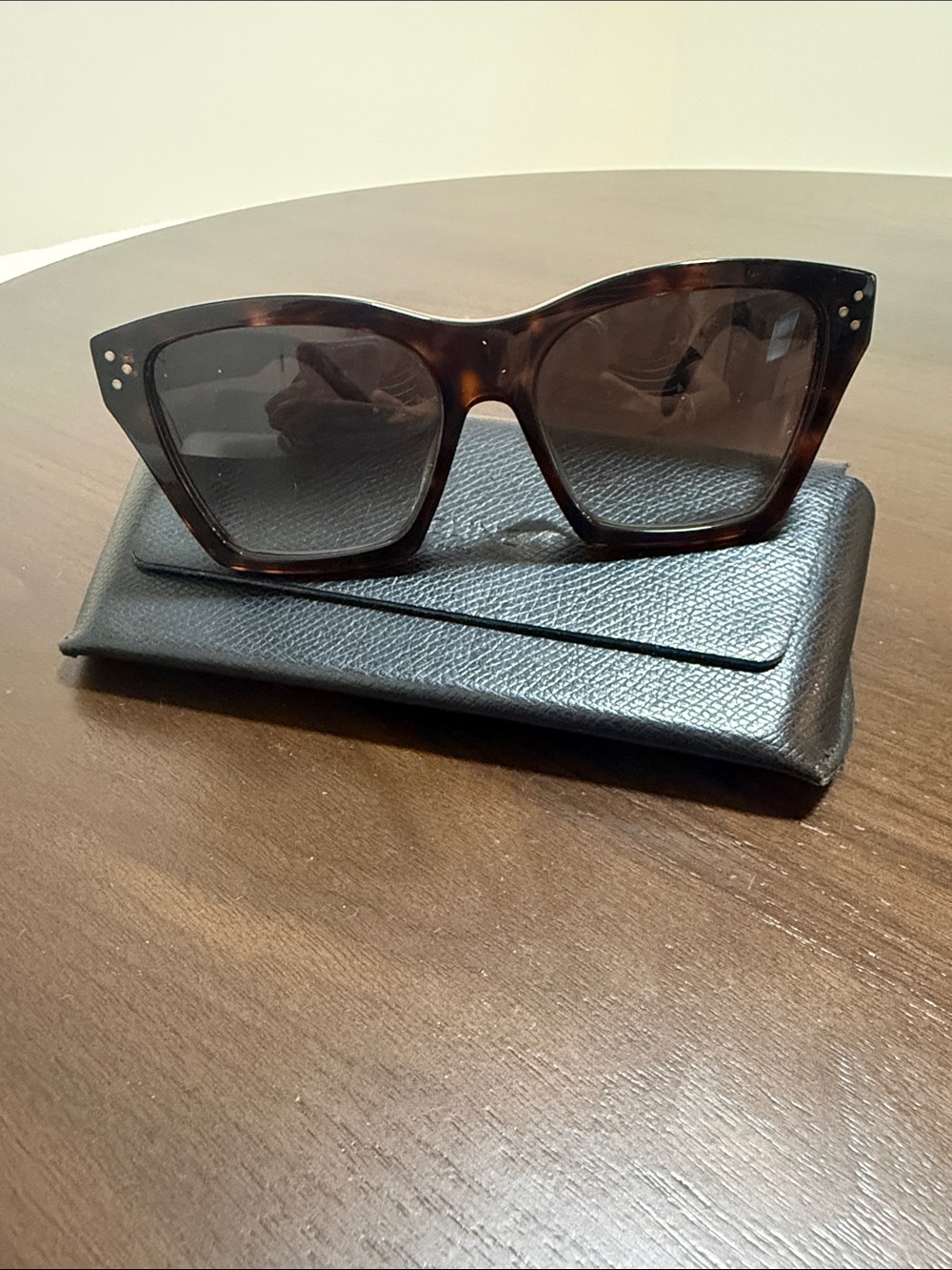 Celine Tortoiseshell Cat-Eye Sunglasses - Brown Lenses